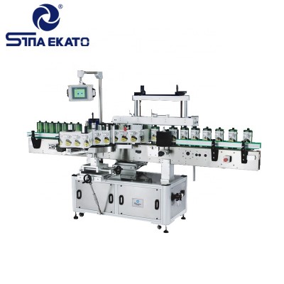 SINAEKATO full automatic round flat Plastic bottles, glass bottles cans labeling machine