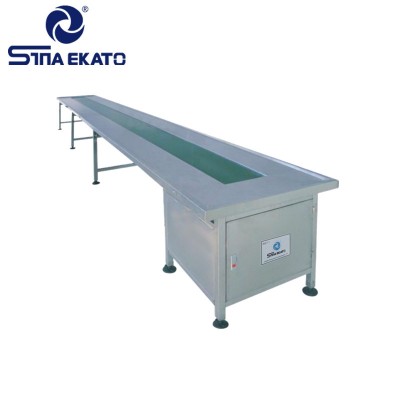 Guangzhou Supplied 4M Steel Conveyor Belt Speed Adjustable Product Transfering Belt Conveyor Table