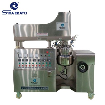 SINAEKATO steam electric heating cosmetic, food, water vacuum mixer liquid mixing good price soap making machine