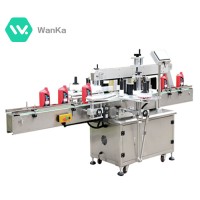 Automatic circular bottle and plastic bottle  /plastic cup two side stickerdouble-sided labeling  machine