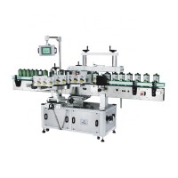 High quality double sides stick round flat bottle Cans bottle labeling machine