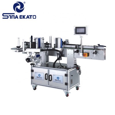 high quality stable operation flat/round bottle double side labeling machine