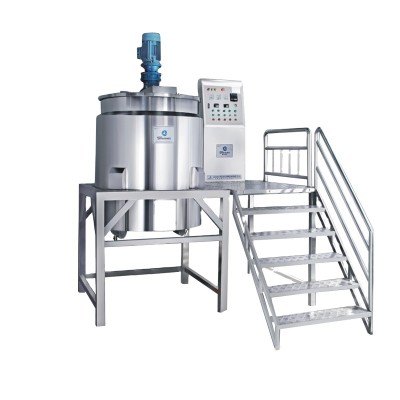 Factory price automatic stainless steel spiral vacuum emulsifier liquid washing homogenizing mixer soap making machine